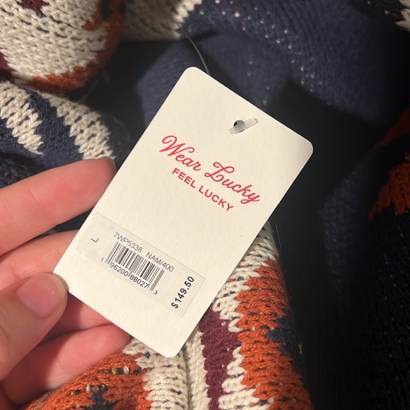 Lucky Brand Aztec print knitted cotton cardigan. Size L‎ - Picture 8 of 8